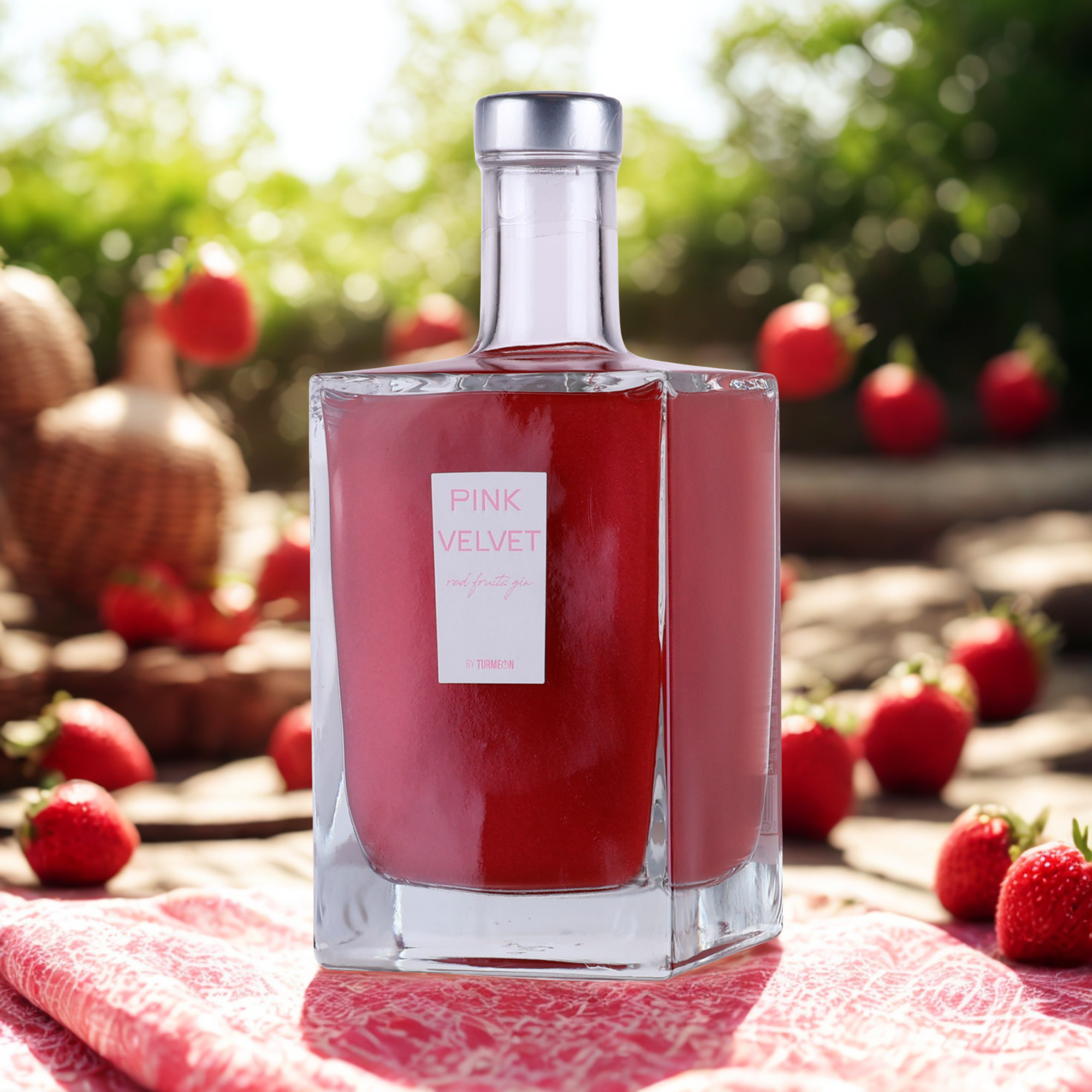 Pink Velvet Gin - Jordgubbsgin med glitter - 70cl - 40%